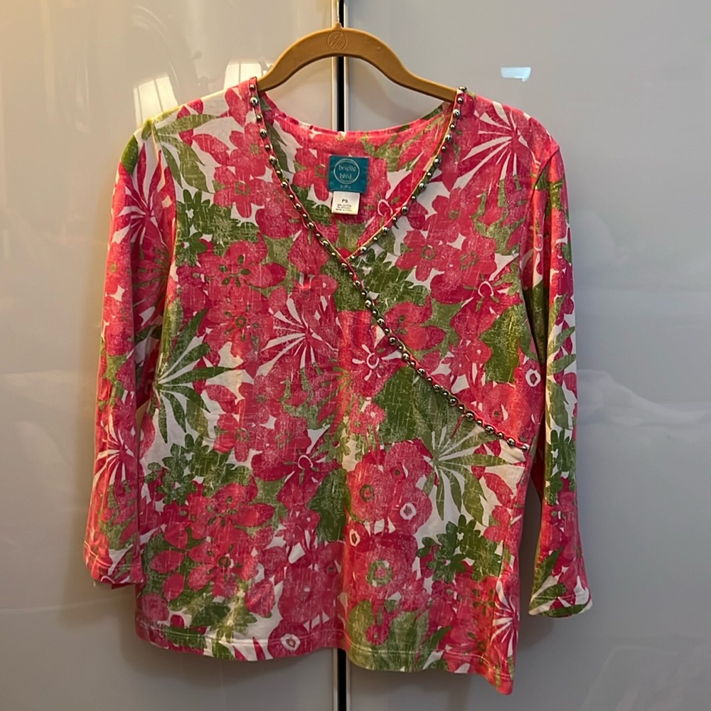 Brielle Blvd Petite Blouse, 3/4 sleeve